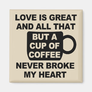 Kärlek kafferast mitt hjärta magnet