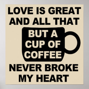 Kärlek kafferast mitt hjärta poster
