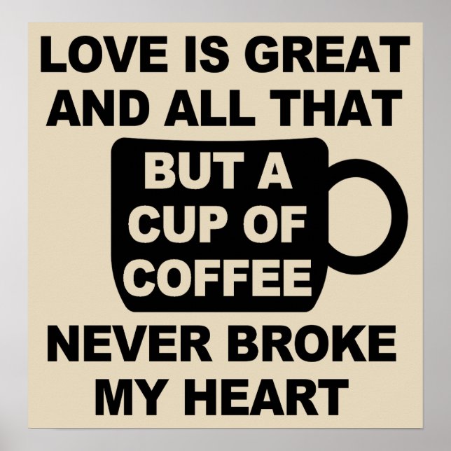 Kärlek kafferast mitt hjärta poster (Framsidan)