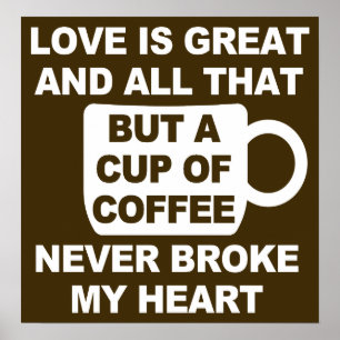 Kärlek kafferast mitt hjärta poster