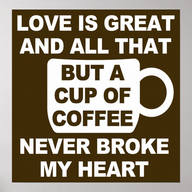 Kärlek kafferast mitt hjärta poster (Framsidan)