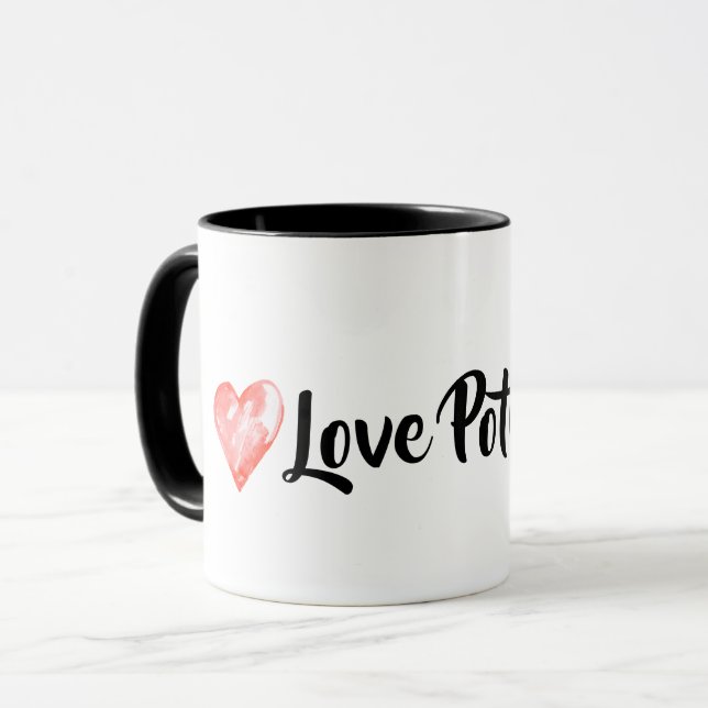Kärlek-kaffet Mugg Valentines day-gift (Framsida vänster)