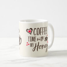 Kärlek-kaffetid med min honung Peles Mugg