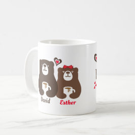 Kärlek-kaffetid med min honungsbjörn Mugg