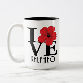 KÄRLEK Kalaheo Hawaii Red Hibiscus 15oz Två-Tonad Mugg