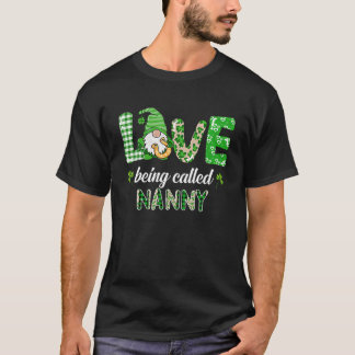 Kärlek kallades Nanny Gnome Play St Patricks Da T Shirt
