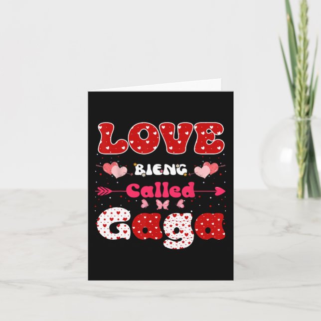 Kärlek kallas Gaga Funny Mors dag för Wome Kort (Framsida)