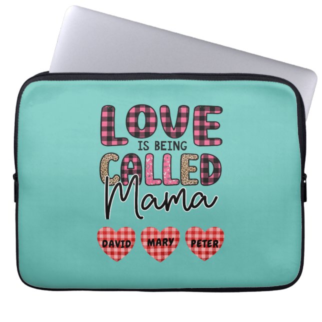 Kärlek kallas Mamma, Anpassade Mamma Gift Laptop Fodral (Framsidan)