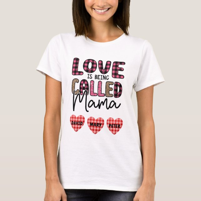 Kärlek kallas Mamma, Anpassade Mamma Gift T Shirt (Framsida)