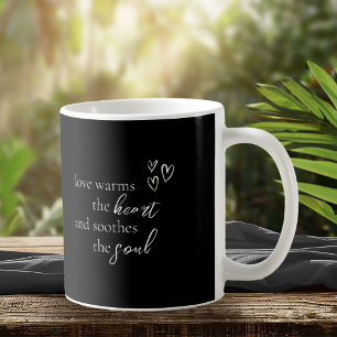 Kärlek Kalligrafcitattvita B&W-ID940 Kaffemugg