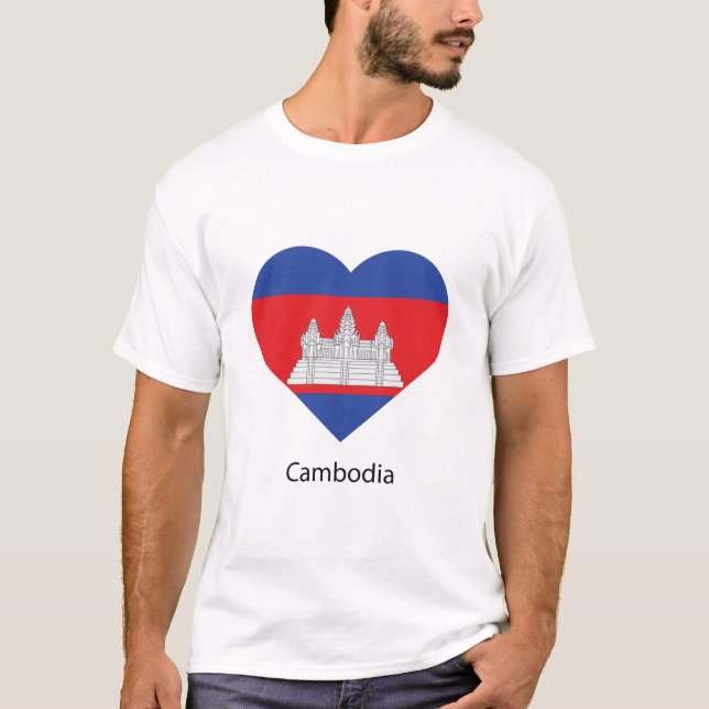 Kärlek Kambodja T Shirt (Framsida)