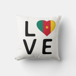 Kärlek - Kamerun Flagga Kudde