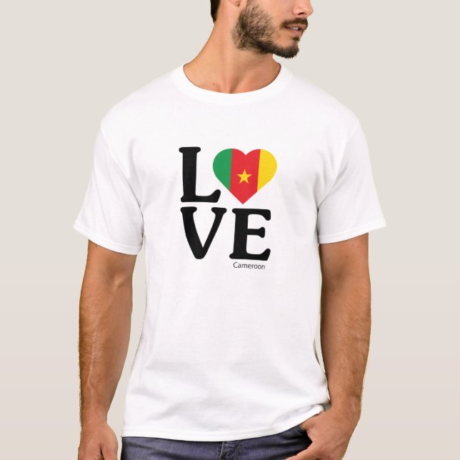 Kärlek Kamerun T Shirt (Framsida)