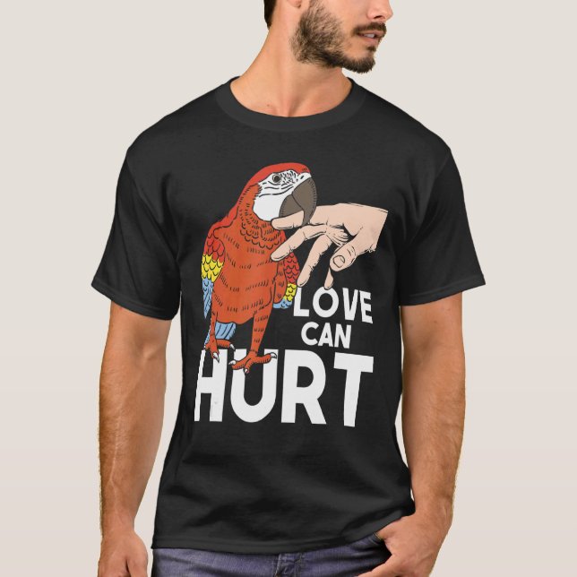 Kärlek kan Ont Parrot Whisperer Animal Zookeeper T Shirt (Framsida)
