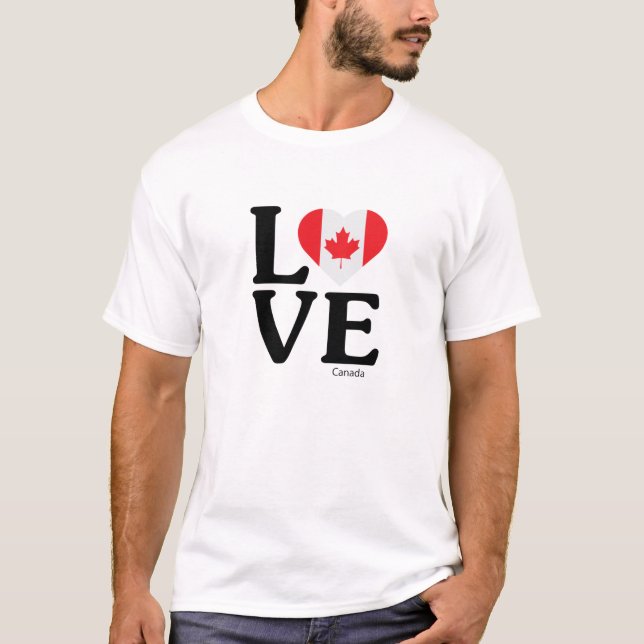 Kärlek Kanada T Shirt (Framsida)