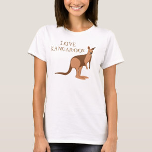 Kärlek Kangaroos Australian Animal T Shirt