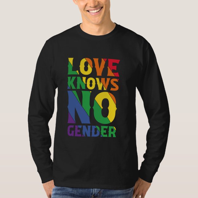 Kärlek känner ingen Gender T Shirt (Framsida)