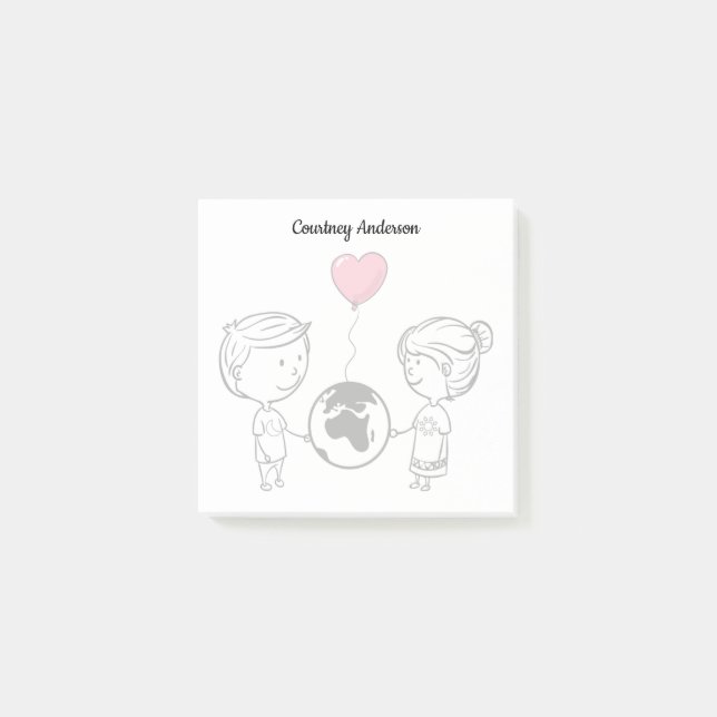 Kärlek känner inte till några Avstånd anteckningar Post-it Block (Framsida)