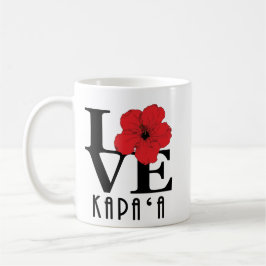 KÄRLEK Kapa`a Red Hibiscus 11oz Kaffemugg