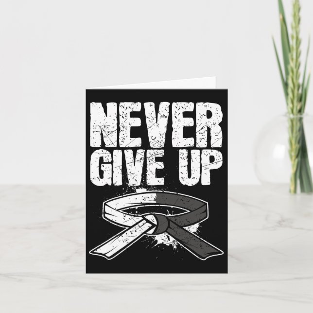 Kärlek Karate Black Bälte Gift Design Martial Arts Kort (Framsida)