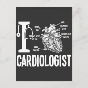 Kärlek kardiolog Heart Anatomy Medical Cardiology Vykort