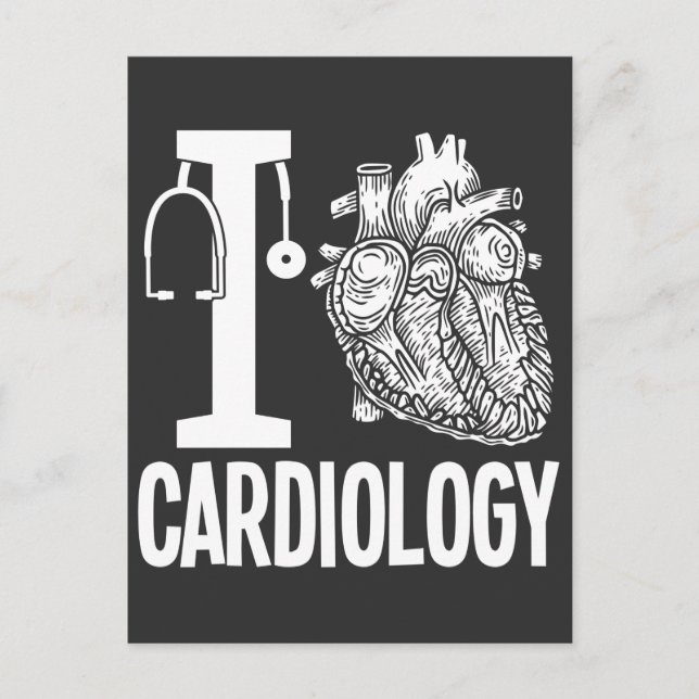 Kärlek kardiologi Heart Surgery Medio Cardiolog Vykort (Framsida)