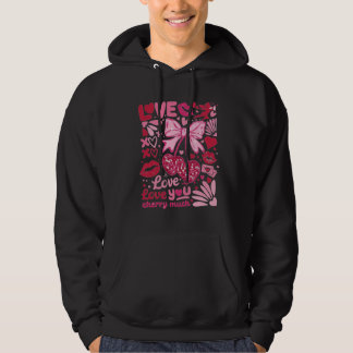 kärlek kärlek du körsbär mycket hoodie