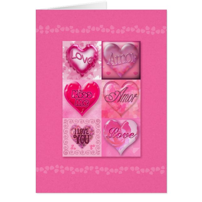 Kärlek/Kärlek Hälsningskort (Framsidan)