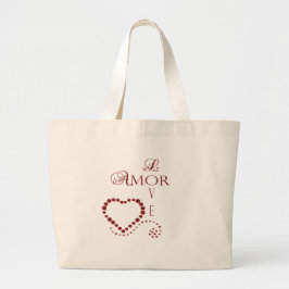 Kärlek Kärlek Heart Valentine Jumbo Tygkasse