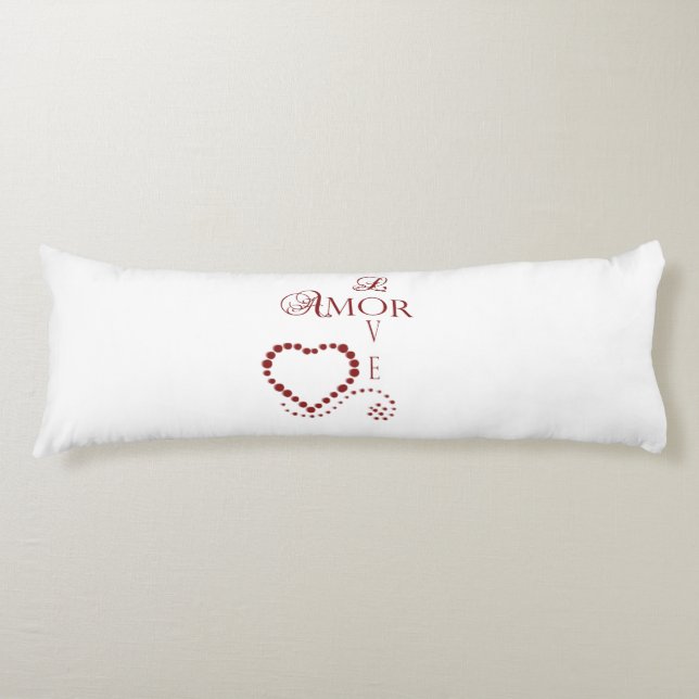 Kärlek Kärlek Heart Valentine Kroppskudde (Framsidan)