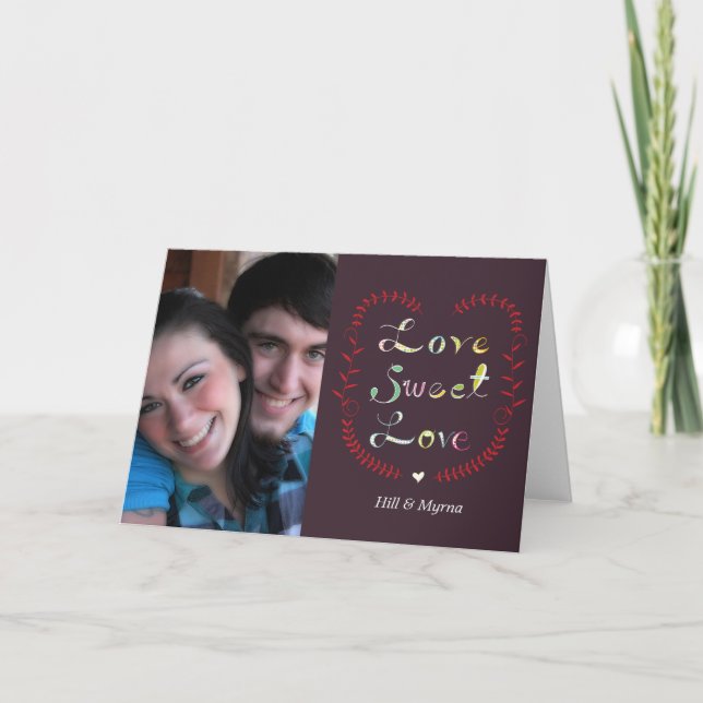 kärlek (kärlek) helgkort (Framsida)