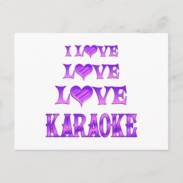 Kärlek Kärlek Karaoke Vykort (Framsida)