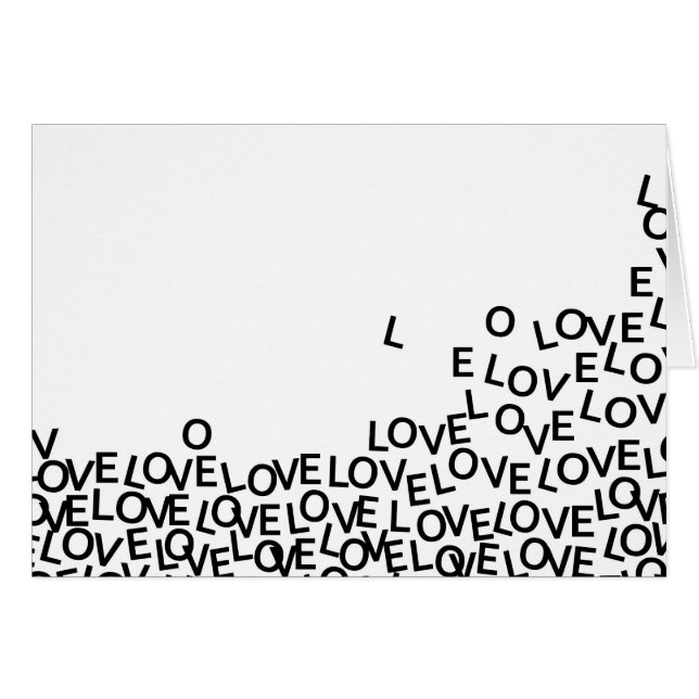 kärlek kärlek kärlek hälsningskort (Framsidan Horizontal)
