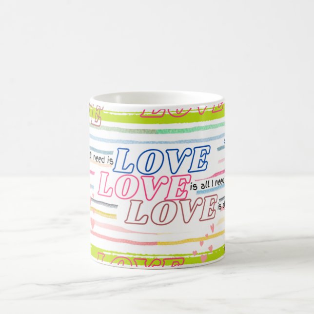 kärlek kärlek kärlek tog upp mugg som allt du behö (Center)