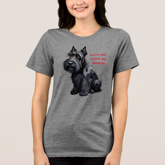 Kärlek, Kärlek min skotska, redigerbar text T Shirt (Framsida)