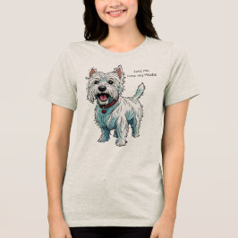 Kärlek, Kärlek min Westie, redigerbar text T Shirt