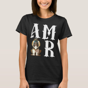 Kärlek Kärlek Shih Tzu Hund Mamma T Shirt