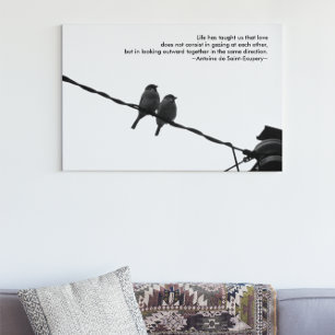 Kärlek - Kärlek-utskrift av fotocitat i Sparrow Pa Poster