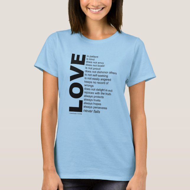 Kärlek & Kärlek Vänd Tee Shirt (Framsida)