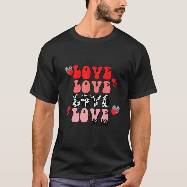 Kärlek Kärlek Xoxo Glad Alla hjärtans dagar i Kärl T Shirt (Framsida)