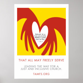 Kärlek Kastar ut fruktan 18 x 24 Poster