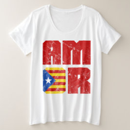 Kärlek Katalanska Kärlek, Katalonien Estelada Flag T Shirt