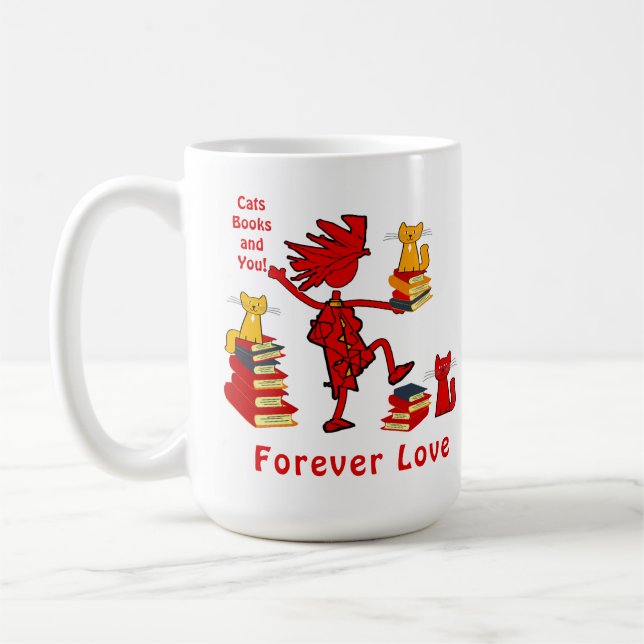 Kärlek Katt, Bokar och Forever love Kaffemugg (Vänster)