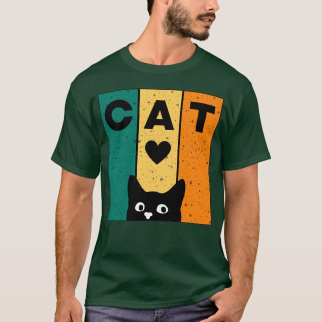 Kärlek katt pojke t shirt (Framsida)