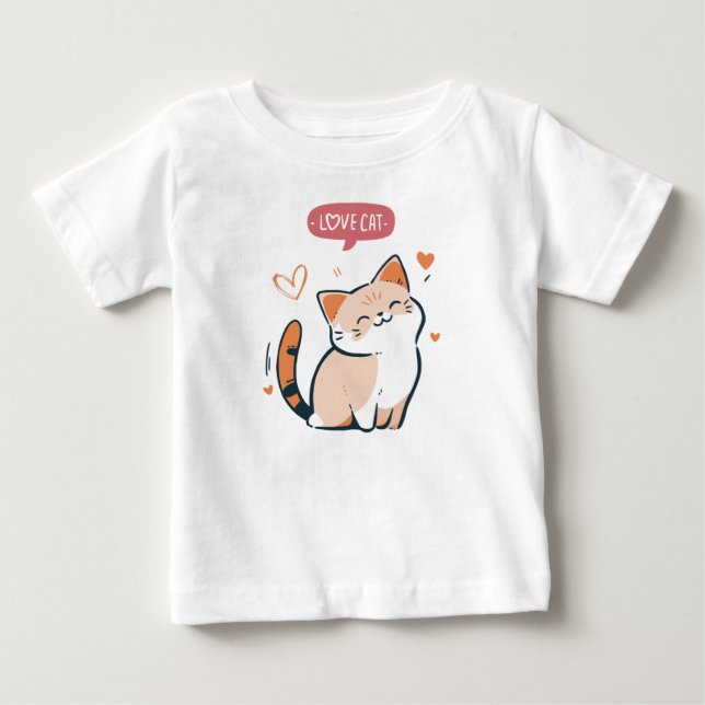 Kärlek katt T-Shirt (Framsida)