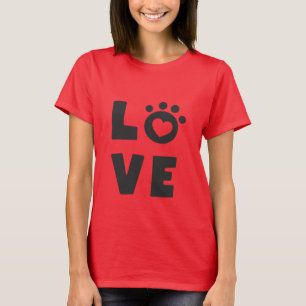 Kärlek Katt Tass Hjärta Söt Katt Design för kattma T Shirt