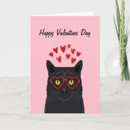 Kärlek-katter för svart katt med Valentineser Helgkort