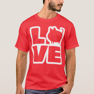Kärlek-katter i vita Valentines day T Shirt