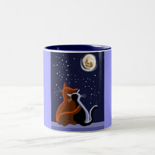 Kärlek katter Två-Tonad mugg
