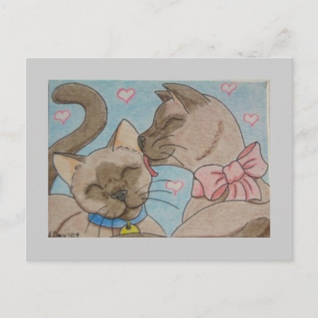 Kärlek katter vykort (Framsida)